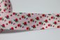 Preview: Satinband Blumen - Hoodieband - rosa - 25 mm